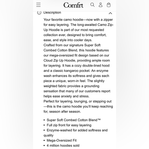 Comfrt Camo zip hoodie - Picture 11 of 13